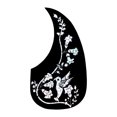 thumbnail image 1 of 10 Pcs Autocollant de Protection Paster Exquis Instruments Accessoires Anti-Rayures Couverture Anti-Poussière Résistance à l'Usure Guitare Fournitures Noir/argent Fleur, 1 of 9