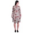 thumbnail image 4 of Moomaya Womens Long Sleeve Printed Knee Length Dress Flared Flowy Summer Dress, 4 of 6