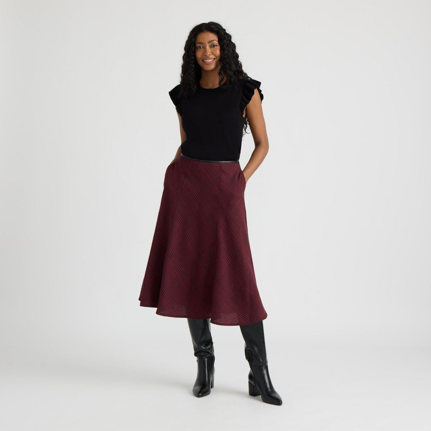 Jupe en flanelle brossée de Mexx pour femmes