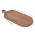 thumbnail image 2 of IH Casa Decor Acacia Wood Oval Serving Tray With Single Handle, 2 of 4