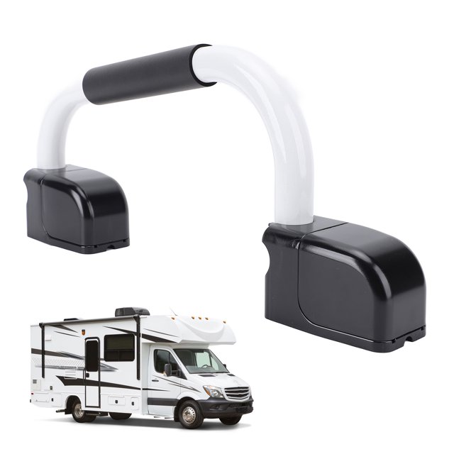 Poignée de Maintien RV, Rampe RV pour Marches, Rail à Main RV Pliant Poignée d'Entrée Barre de Maintien, Poignée de Porte RV Assistance Rail Main Courante RV pour Porte RV, Poignée de Porte Remorque, Installation Facile
