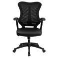 thumbnail image 4 of Scranton & Co Chaise de Bureau en Cuir Maillé à Dossier Haut, Noire, 4 of 4