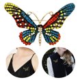 thumbnail image 3 of Women Brooch Rhinestone Butterfly Corsage Brooch Clip Brooch for Wedding Banquet, 3 of 9