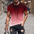 thumbnail image 1 of Qertyioot Hommes Imprimer Manches Courtes Col Rond T-shirt Casual Mode Manches Courtes Dégagement, 1 of 5