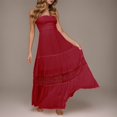 thumbnail image 4 of Cathalem 2024 Robe Débardeur Sans Manches d'Été pour Femme, Robe Modeste pour Invitée de Mariage, Rouge G, 4 of 5