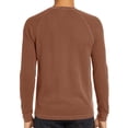 thumbnail image 4 of DDAPJ pyju Mens Long Sleeve Henley Shirts Basic Solid Crewneck Button T-shirts Regular Fit Casual Business Henley Shirt Collarless Workout Tee Limited Time Deals of Today Khaki XL, 4 of 7