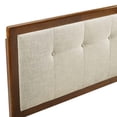 thumbnail image 3 of Draper Tufted Full Fabric and Wood Headboard - Walnut Beige, 3 of 4