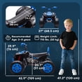 thumbnail image 3 of Qaba 24V 2-Seater Ride On Car for Kids with Suspension Wheels, Blue, 3 of 10