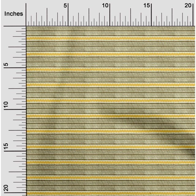oneOone Tissu Polyester Lycra à Rayures, Tissu de Décoration à Blocs Imprimé BTY 56 Pouces de Large