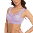 thumbnail image 4 of ManxiVoo Wireless Comfort Bras Full Coverage Minimizer with Adjustable Straps and Side Support for Everyday Wear Smooth T-Shirt Design XXXXXL Size Light Violet, 4 of 7