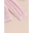 thumbnail image 4 of Kmbangi Cardigan Tricoté pour Bébé Fille 0-3T, Mignon à Manches Longues Col Rond Couleur Unie Pull Boutonné, 4 of 8