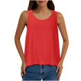 thumbnail image 1 of Dealovy Camisoles pour Femmes Col Ras du Cou Sans Manches Dos Ouvert Hauts de Sortie Blouses Amples Ajustées Camisole, 1 of 7