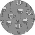 thumbnail image 1 of Ahgly Company Tapis Rond Lavable en Machine Intérieur Transitionnel Gris Foncé, 4 Pieds Rond, 1 of 7