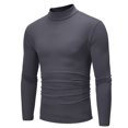 thumbnail image 2 of Pompotops New Autumn And Winter High-neck Color Slim Men's Bottoming Shirt, 2 of 6