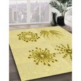 thumbnail image 3 of Ahgly Company Tapis d'Intérieur Lavable en Machine Carré Transitionnel Jaune Soleil, 4 Pieds Carré, 3 of 7