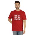 thumbnail image 1 of Inkmeso T-Shirt à Col Rond pour Hommes avec Imprimé Graphique Best Papa Ever.€ T-Shirt pour la Fête des Pères, 1 of 7