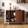 thumbnail image 1 of MARNUR Sideboard Buffet Cabinet 40" Storage Cabinet with 2 Sliding Tambour Doors, Adjustable Shelves for Kitchen, Living Room, Hallway, Entryway, 1 of 13