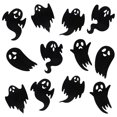 thumbnail image 1 of Halloween 12 Count Black Ghost Cutouts, Way To Celebrate!, 1 of 9