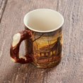 thumbnail image 3 of Tasse Sculptée Retraite Dorée - Cabane 16 oz, 3 of 3
