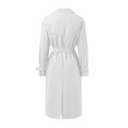thumbnail image 5 of Kcodviy Manteau en Denim Décontracté Mi-Long pour Femme, Déchiré et Usé, à Manches Longues, Polyvalent, Trench-Coat, 5 of 5