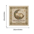 thumbnail image 2 of Moonlit Cat Floral Celestial Needlepoint Embroidery Kit DIY 10x10 Inch Art For Beginners And Expert, 2 of 6