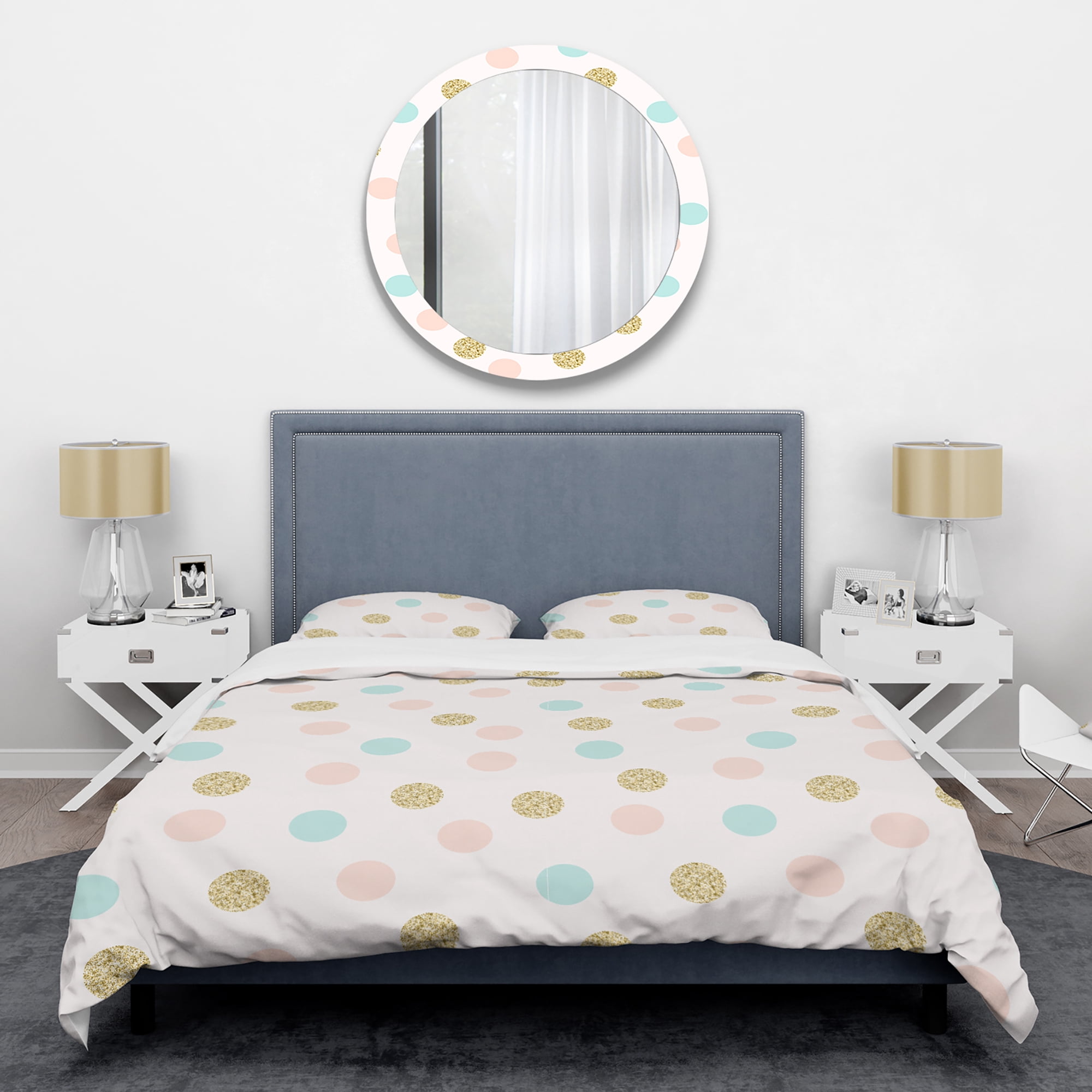 Designart 'Gold Chic Design III' Mid-Century Duvet Cover Set