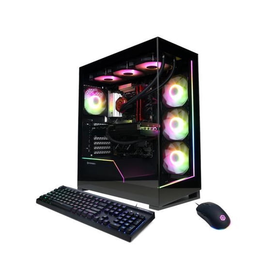 CyberpowerPC Gaming Desktop PC GM70928 AMD Ryzen 7 7800X3D 32GB DDR5 1TB NVMe SSD GeForce RTX 5070 12 GB GDDR7 Windows 11 Home