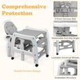 thumbnail image 4 of OLAKIDS 5 in 1 Baby High Chair, Convertible Toddler Table Chair Set, Rocking Chair, Multi-Function Seat with Lockable Universal Wheels, Adjustable Seat Back, Removable Trays (Grey), 4 of 8