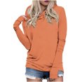 thumbnail image 1 of Timegard Womens Hoodies Plus Size Long Sleeve Thumb Hole Pullover Fall Casual Solid Color Comfy Tops, 1 of 5