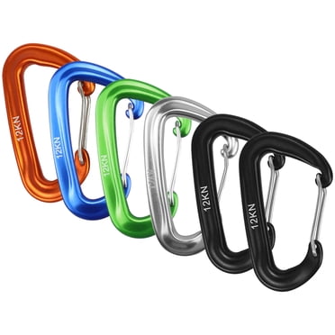 Amdohai 6 PCS Carabiner 12KN Heavy Duty Carabiner Clips for Hammocks Camping Hiking Backpacking
