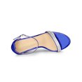 thumbnail image 4 of BLISSFUL STEP Women's Sandals Rhinestone Chunky Heel Ankle Strap Open Toe Party Shoes Deep Blue 8, 4 of 7