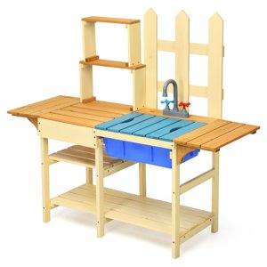 Costway Jouet de jeu pour enfants de cuisine en bois de boue