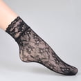 thumbnail image 1 of 1 Pairs Women Lace Ankle Socks Fishnet Short Stockings, 1 of 4