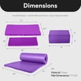 thumbnail image 4 of BalanceFrom Ensemble Complet de Yoga 7 Pcs avec Tapis Extra Épais 71” x 24” x 1”, Violet, 4 of 12