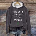 thumbnail image 1 of Jienlioq Hauts de Noël pour Femmes Liquidation Haut Imprimé Col Rond Manches Longues Ample, 1 of 3