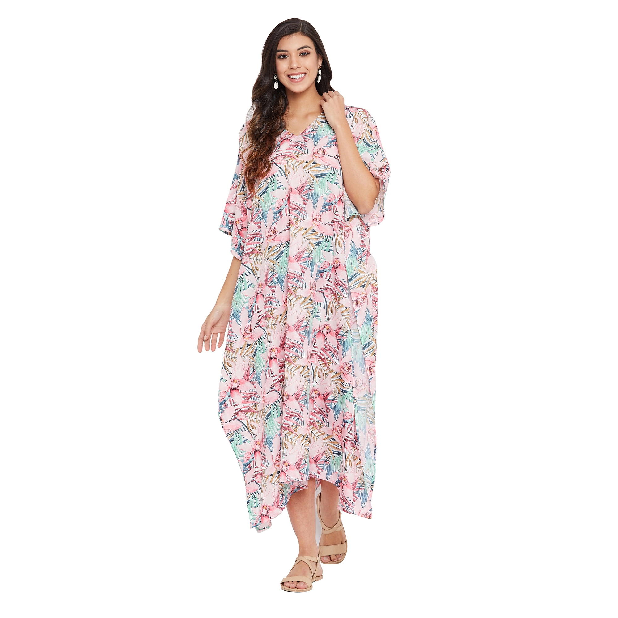 Caftans Longs pour Femmes Grande Taille Robe Caftan Robe de Soirée Fête Été Plage Robe d'Été Manches Kimono Longues Robes Décontractées en Ligne