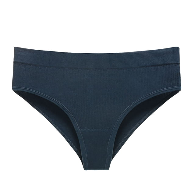 GDREDA String en Dentelle pour Femmes Triangle Respirant Élastique Exercice Sans Coutures Couleur Unie String Bleu,P