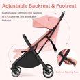 thumbnail image 4 of INFANS Lightweight Baby Stroller, One-Hand Gravity Fold, Compact Travel Stroller for Airplane with Aluminium Frame, Adjustable Backrest and Canopy, Foldable Infant Toddler Stroller, 4 of 9