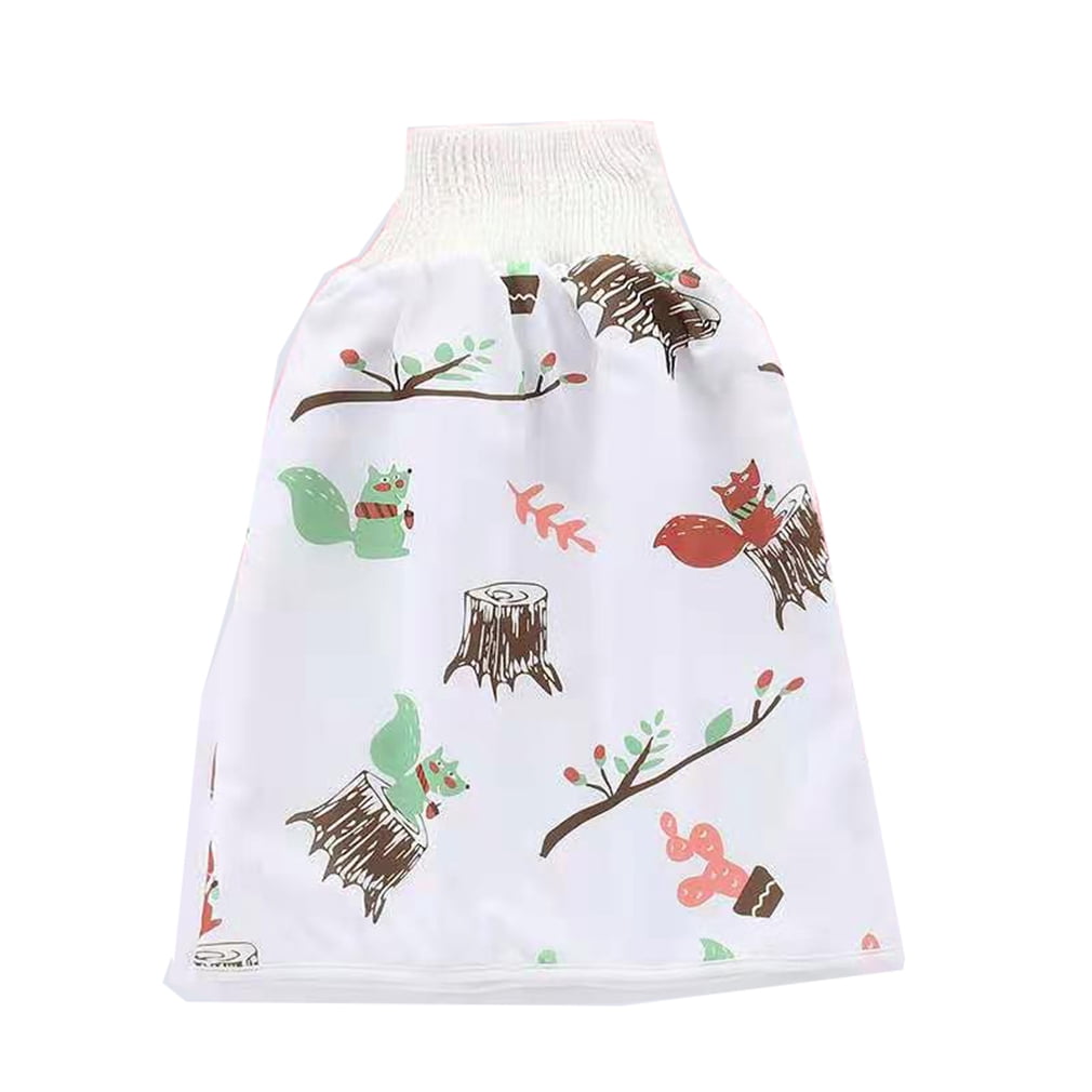 Children Baby Waterproof Cotton Training Pants Diaper Skirt for Night Time Sleeping (Random Color) - Large