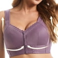 thumbnail image 4 of MIASHUI Bras for Women Front Side Buckle Lace Edge without Steel Ring Movement Seamless Gathering Adjustment Yoga Sleep Large Bra, 4 of 9