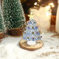 thumbnail image 2 of Christmas Tree Decorations,Mini Christmas Tree Glass Ornaments Small Glass Christmas Tree Christmas Miniature Mini Winter Figurines for Crafts Holiday Xmas Party Decor,Small Christmas Tree, 2 of 6