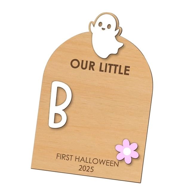 Elodie Baby's First Halloween Footprint Plaque DIY Family Birthday Decorative Board Evil