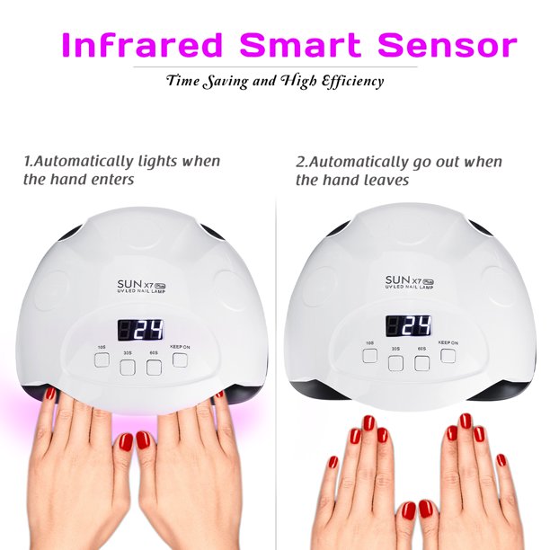 SUN X7 Plus 160W 42pcs UV LED Nail Dryer for Both Hands/Feet, with