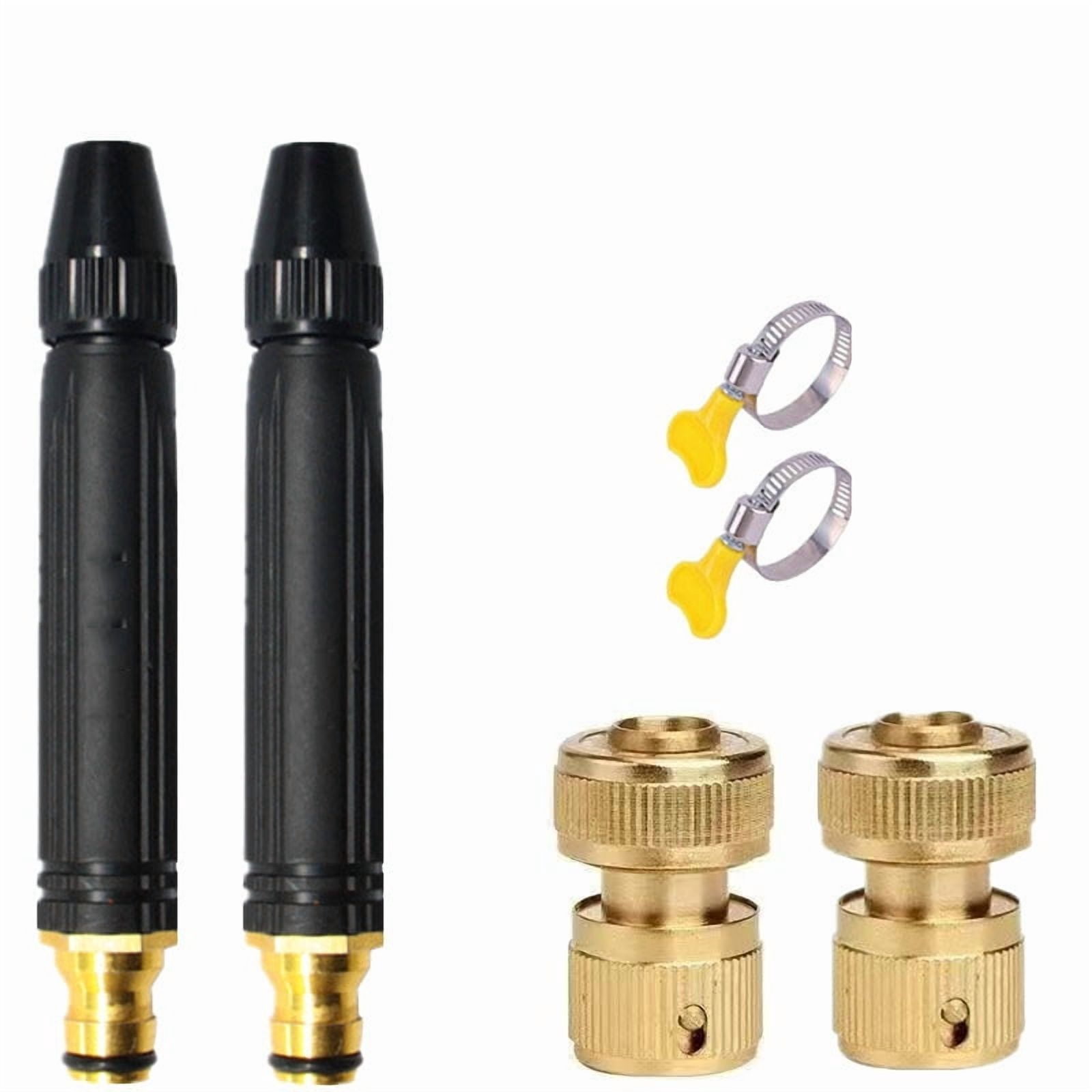 Drppepioner Adjustable Garden Hose Nozzle - Car Wash Kit with Brass Connectors,Multi-Spray for Cleaning Patio/Cars