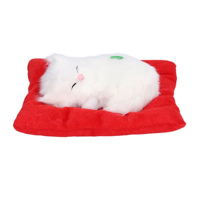 ANGGREK Sleeping Cat Doll Toy, Toy Cats Simulation Lifelike Plush For Home Decoration