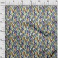 thumbnail image 3 of oneOone Viscose Jersey Grayish Blue Fabric Abstract Watercolor Texture Craft Projects Decor Fabric Printed By The Yard 60 Inch Wide, 3 of 5