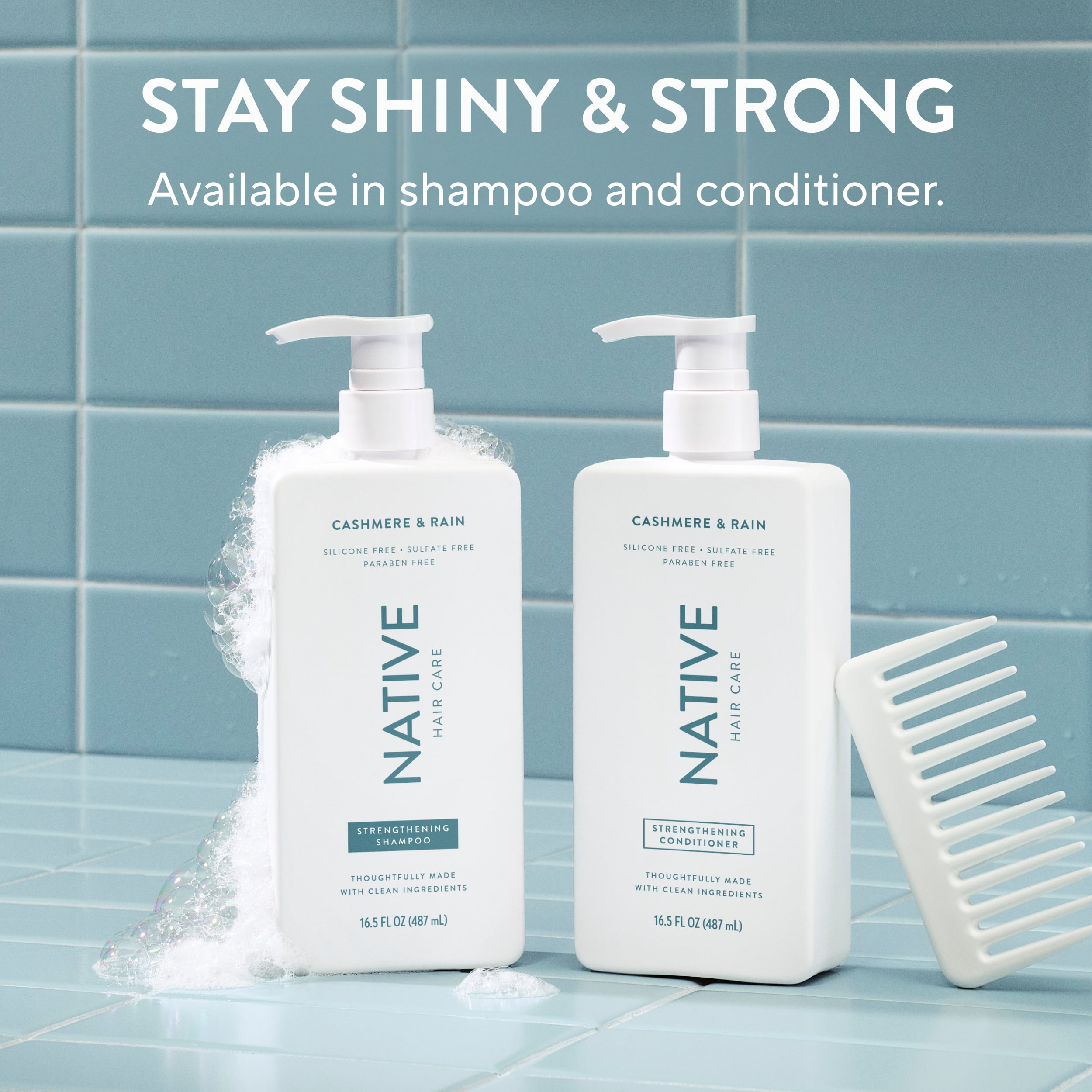 Shampooing Native Nettoyage quotidien Agrumes et musc végétal, 487 mL