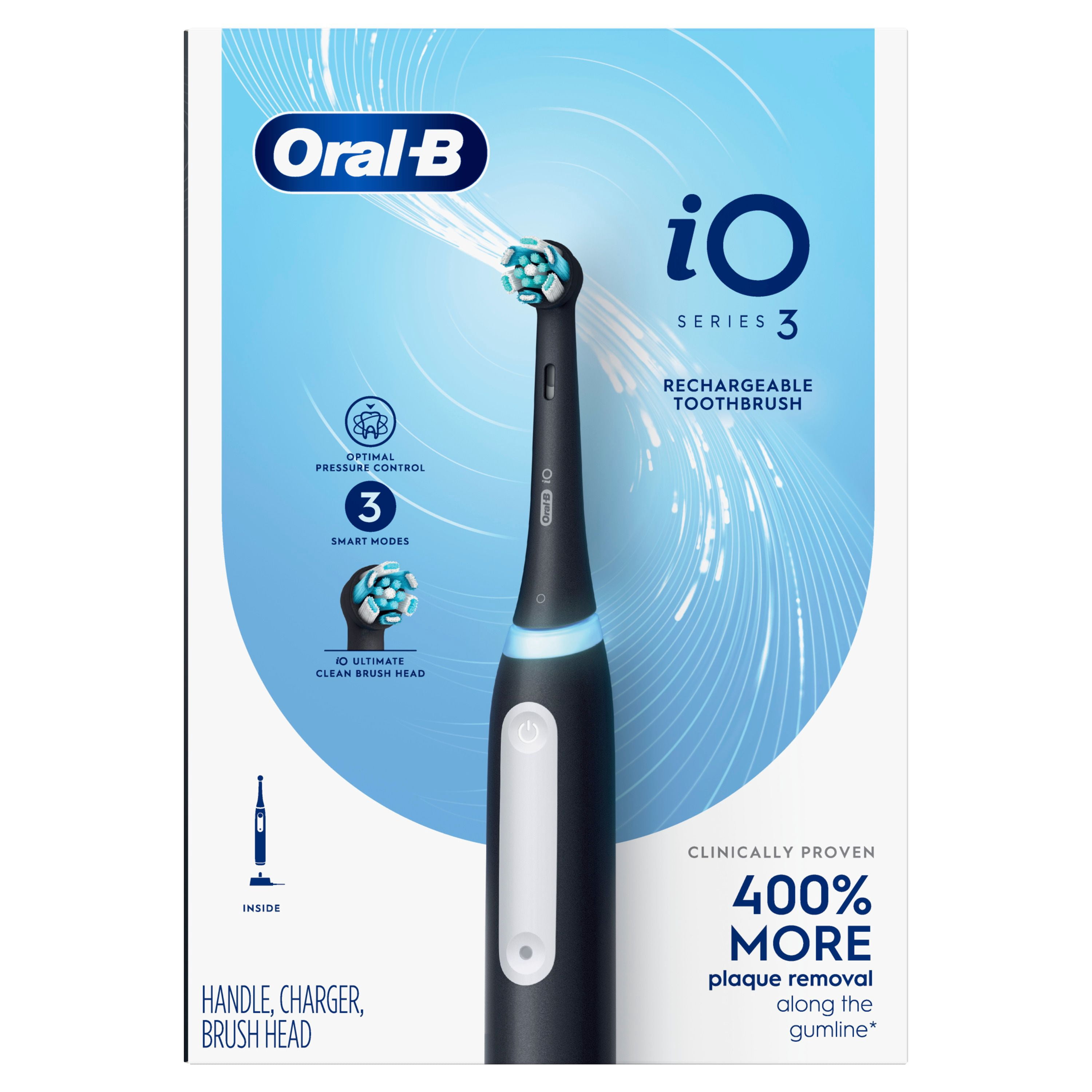 Oral-B iO3 Electric Toothbrush with Ultimate Clean Brush Head and Charger