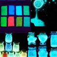 thumbnail image 3 of Maoww Fluorescent Sand Wish Bottle DIY Luminous Powder Resin Particle Glow In The Dark Sand, Blue Green, 3 of 9