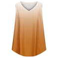 thumbnail image 4 of Plebaso Débardeurs pour Femmes Col en V Dégradé Léger Chemises à Illets Fluides Blouses d'Été Sans Manches, 4 of 7